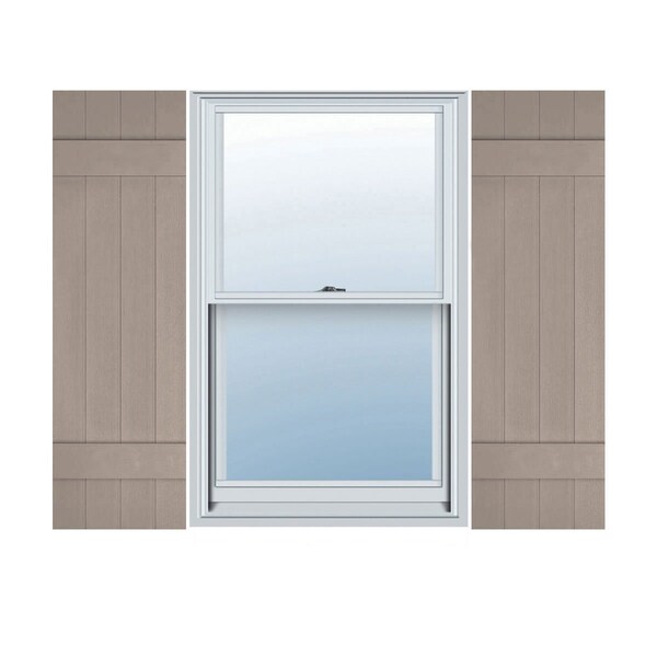 Ekena Millwork 14 in. W x 51 in. H Builders Edge, Four Board Joined 2 Batten, Board-n-Batten Shutters, 008, Clay, PR 080140051008 - main
